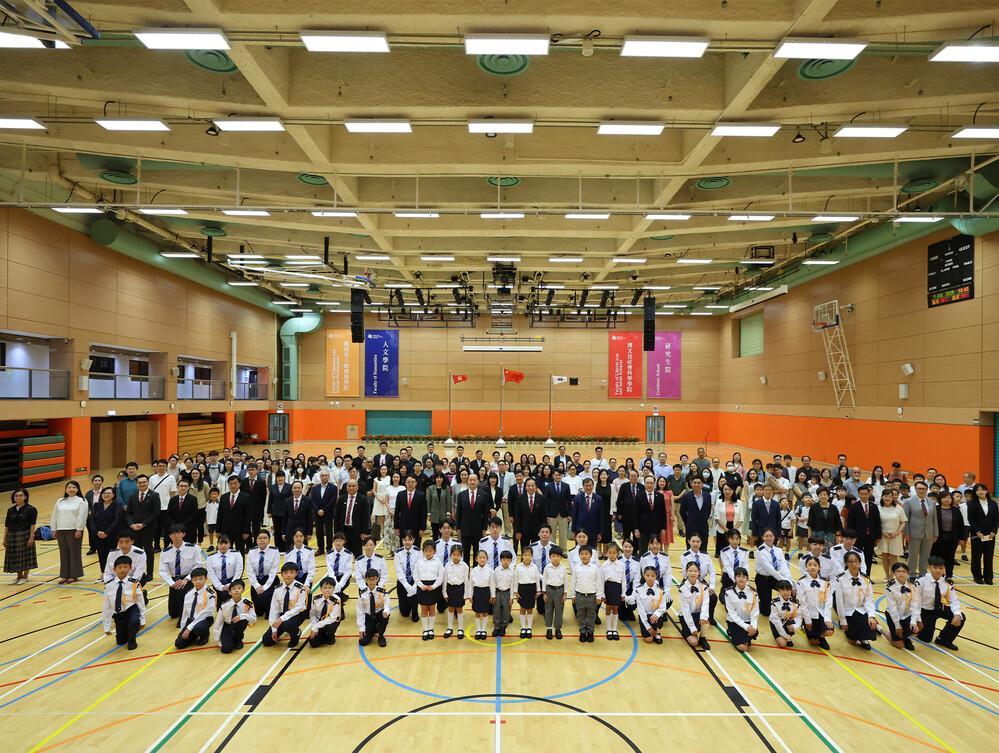 為慶祝香港回歸祖國暨香港特別行政區成立廿八周年，香港教育大學於大埔校園舉行升旗儀式